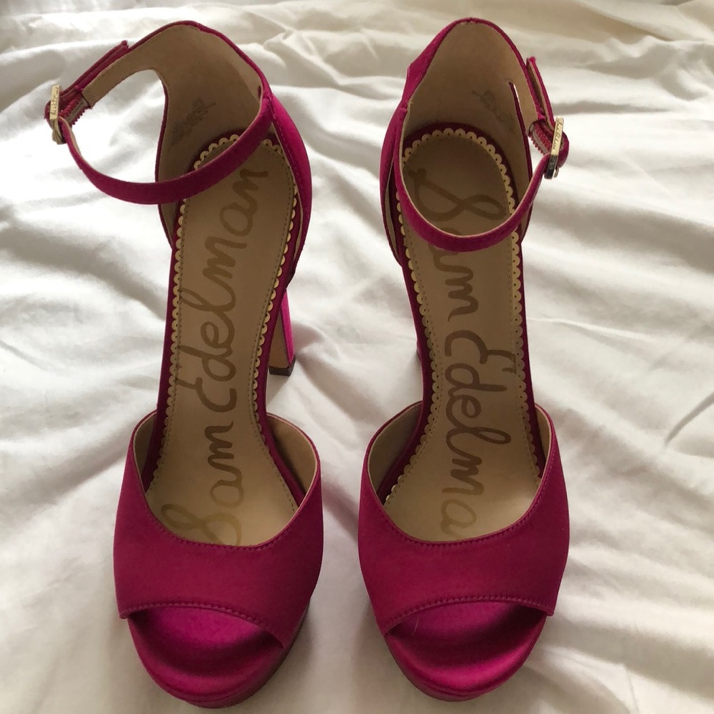 Hot pink Sam Edelman hot pink platform sandals 8.5